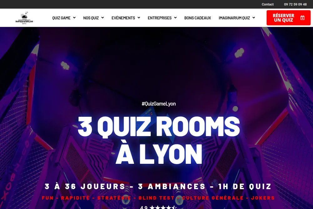 Réalisation WEBBBY — Imaginarium Quiz, Loisir / blind test & quiz — Lyon